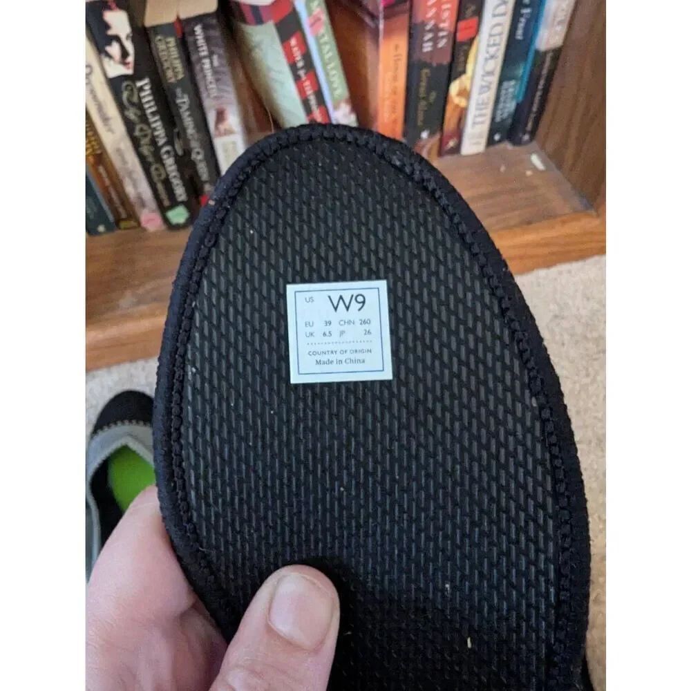Rothy's The Flat Gray Mist Captoe Ballet Classic Shoes Gray | Black Size 9 - Picture 4 of 5